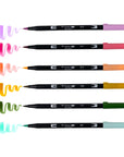 Teatime 6-pack - Dual Brush Pens