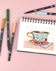 Teatime 6-pack - Dual Brush Pens