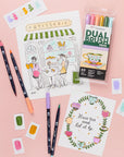 Teatime 6-pack - Dual Brush Pens