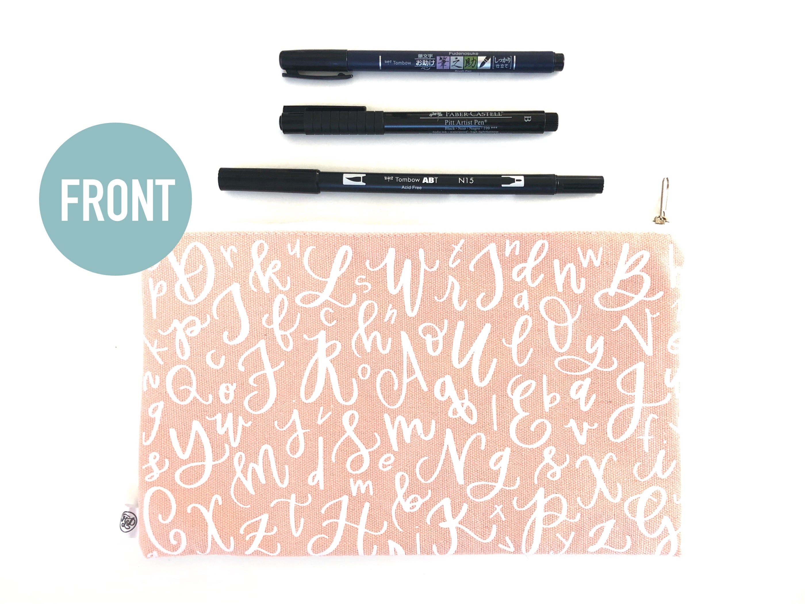 Perfect Pen Pouch Starter Kit - Pink Canvas – Hand Lettered Design