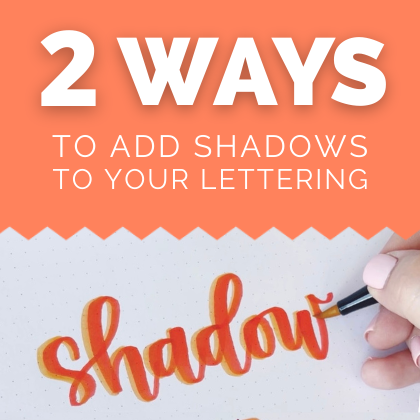 How to create shadows with brush pens! – Hand Lettered Design