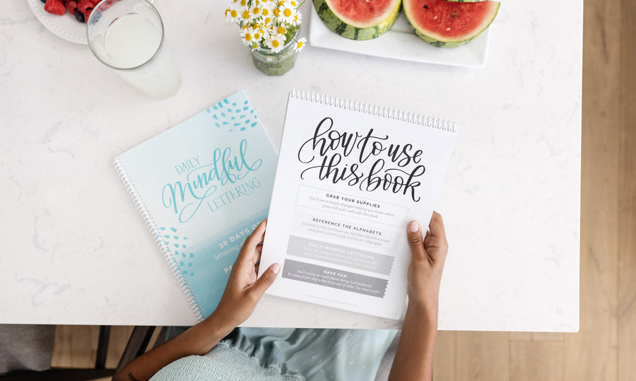 New Daily Mindful Lettering Book is HERE! 🎉 – Hand Lettered Design