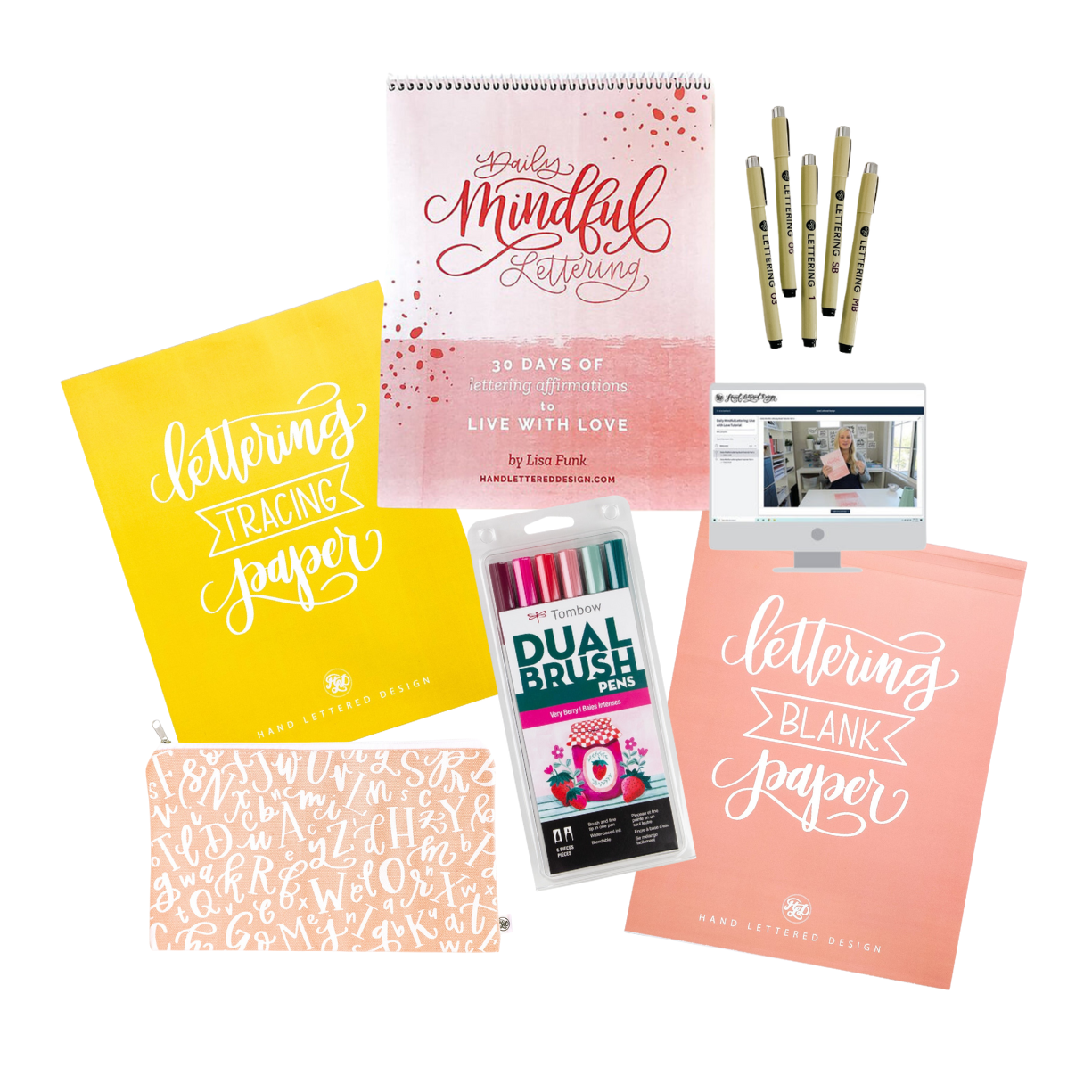 Daily Mindful Lettering Kit: Live With Love - Black Friday Bundle
