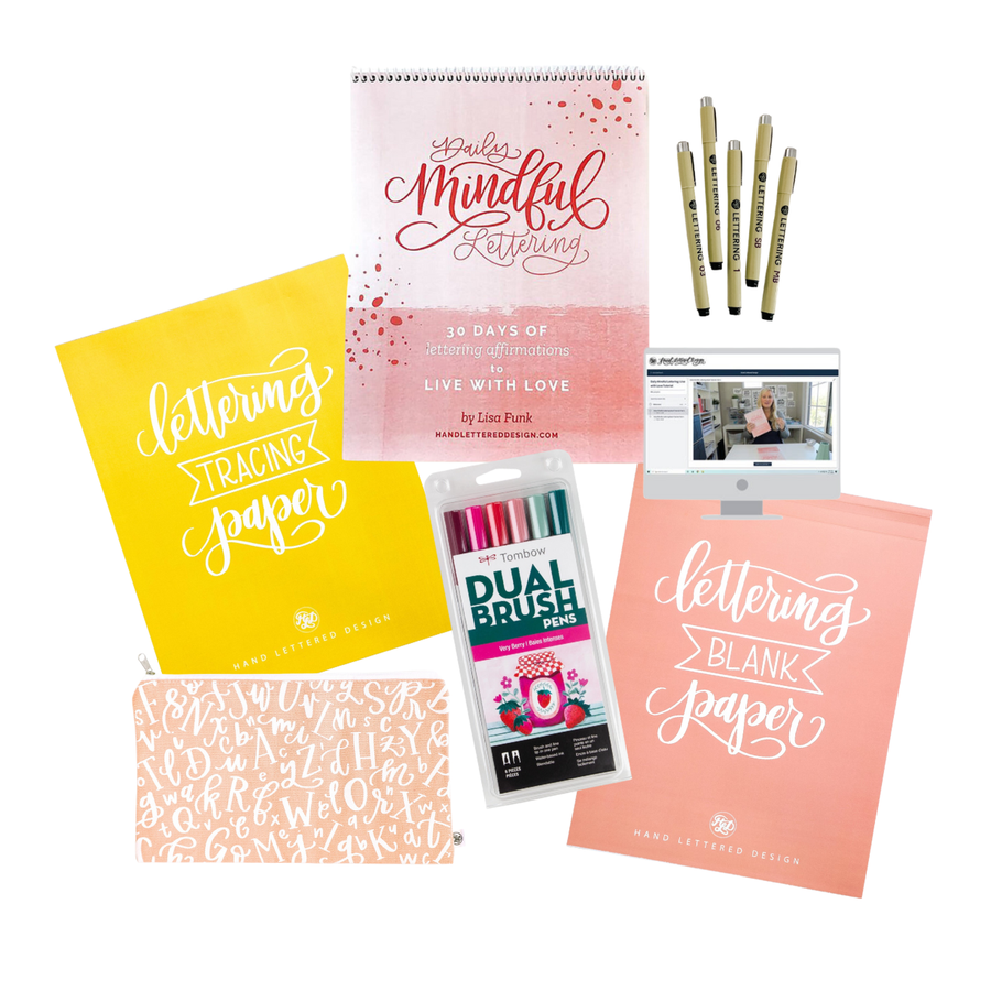 Daily Mindful Lettering Kit: Live With Love - Black Friday Bundle