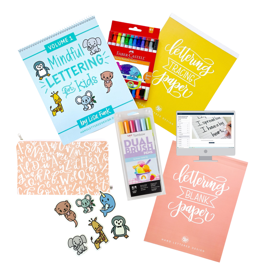 Mindful Lettering For Kids Bundle -Cyber Monday Bundle