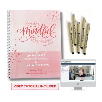 Daily Mindful Lettering Kit: Live With Love