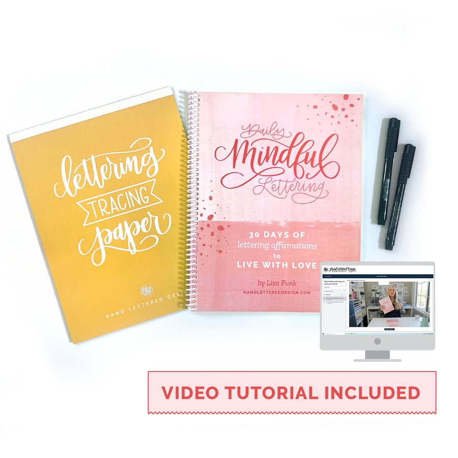 With a new Daily Mindful Lettering book on the way, let's take a look  inside Volume 2! 📗 . One of my favorite ways to use any of our lettering  workbooks, By Handlettereddesign