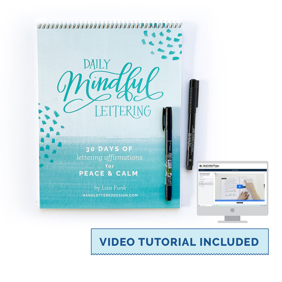 Daily Mindful Lettering Workbook 