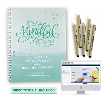 Daily Mindful Lettering Kit: Healing Journey