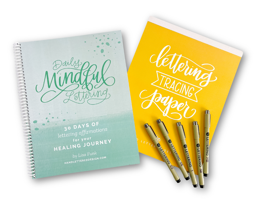 Daily Mindful Lettering Kit: Healing Journey