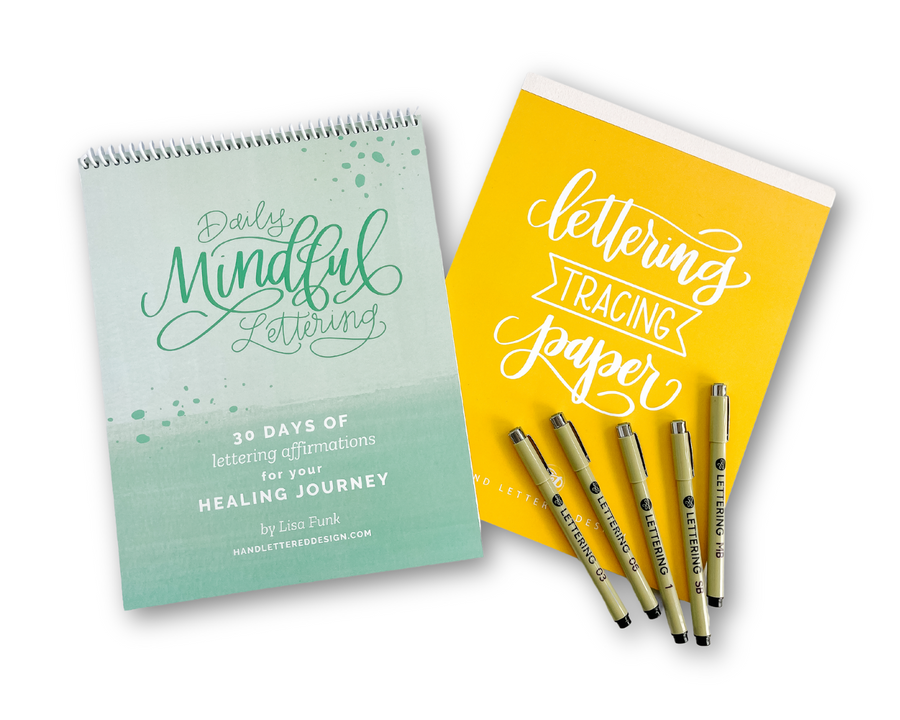 Daily Mindful Lettering Kit: Healing Journey