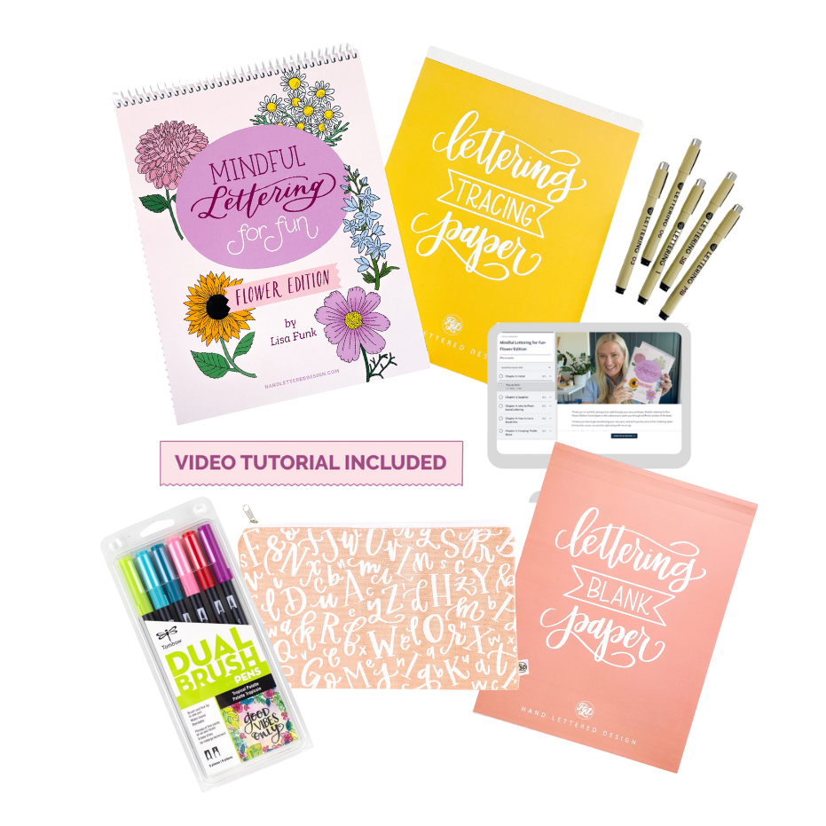 Mindful Lettering for Fun Kit: Flower Edition - Limited Time Bundle