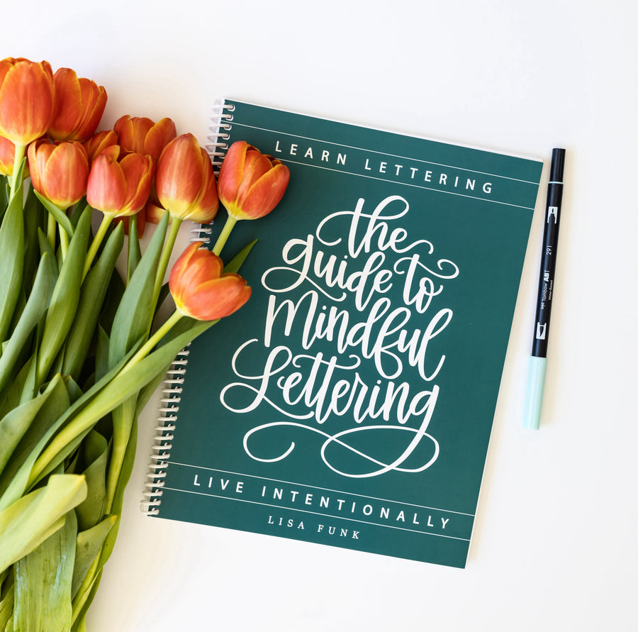 Daily Mindful Lettering Book: Healing Journey