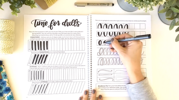 How to hold your brush pen at an angle