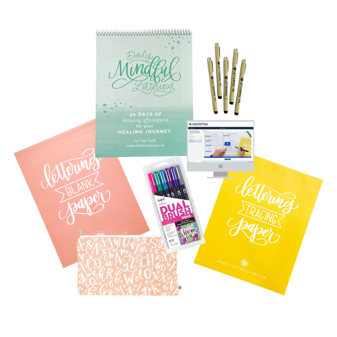 Daily Mindful Lettering Kit: Healing Journey - Limited Time Bundle