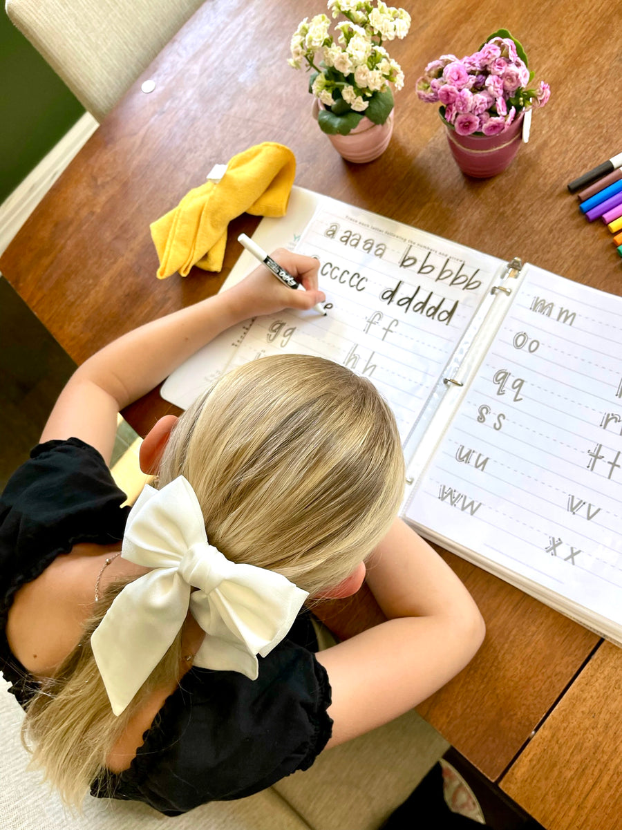 kids mindful lettering practice binder