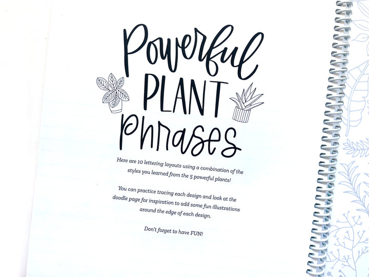 Plant Operations Lettering Mindful Lettering for Fun Kit: Plant Edition – Hand Lettered Design