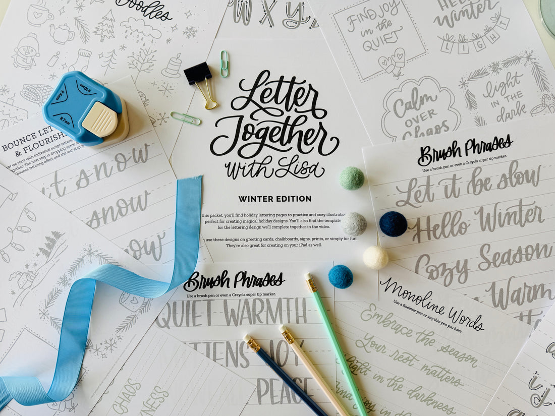 Letter Together Winter Themes - Mindful Lettering