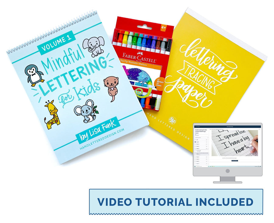 Mindful Lettering For Kids Bundle – Hand Lettered Design