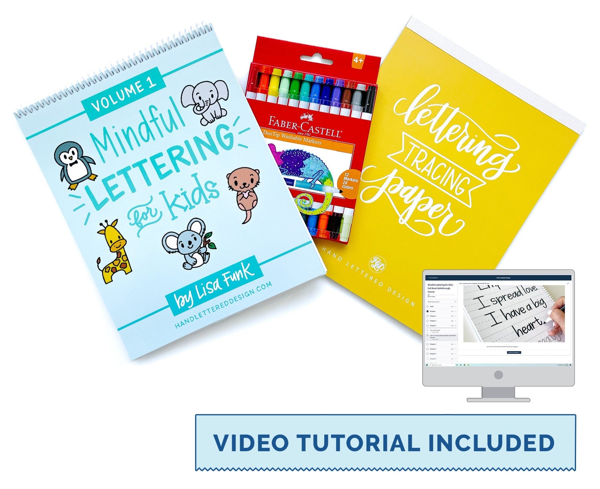 Mindful Lettering For Kids Book (Single Book)