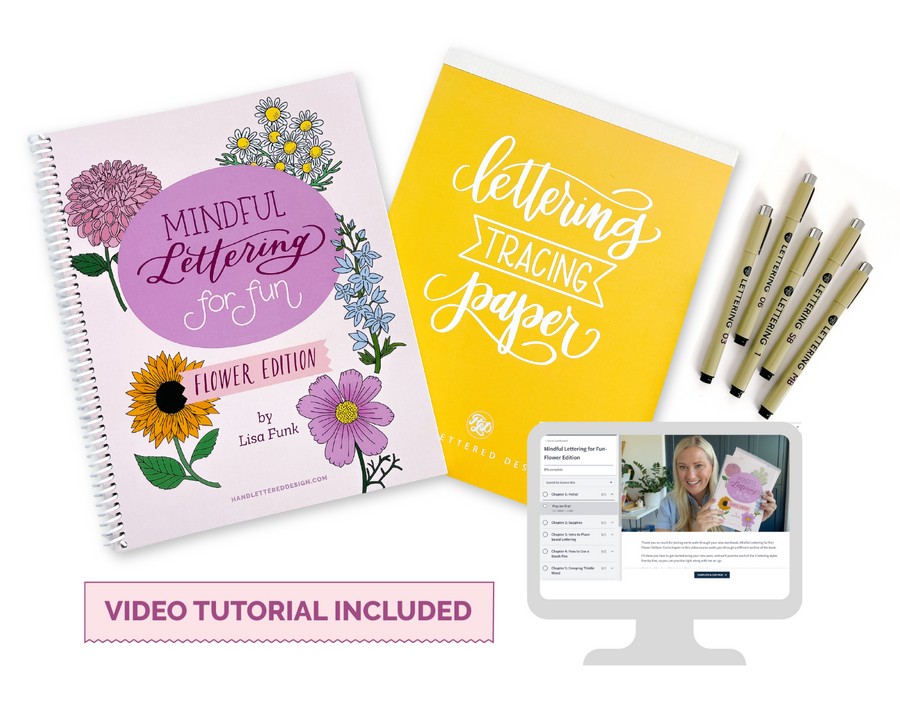 Mindful Lettering for Fun Kit: Flower Edition