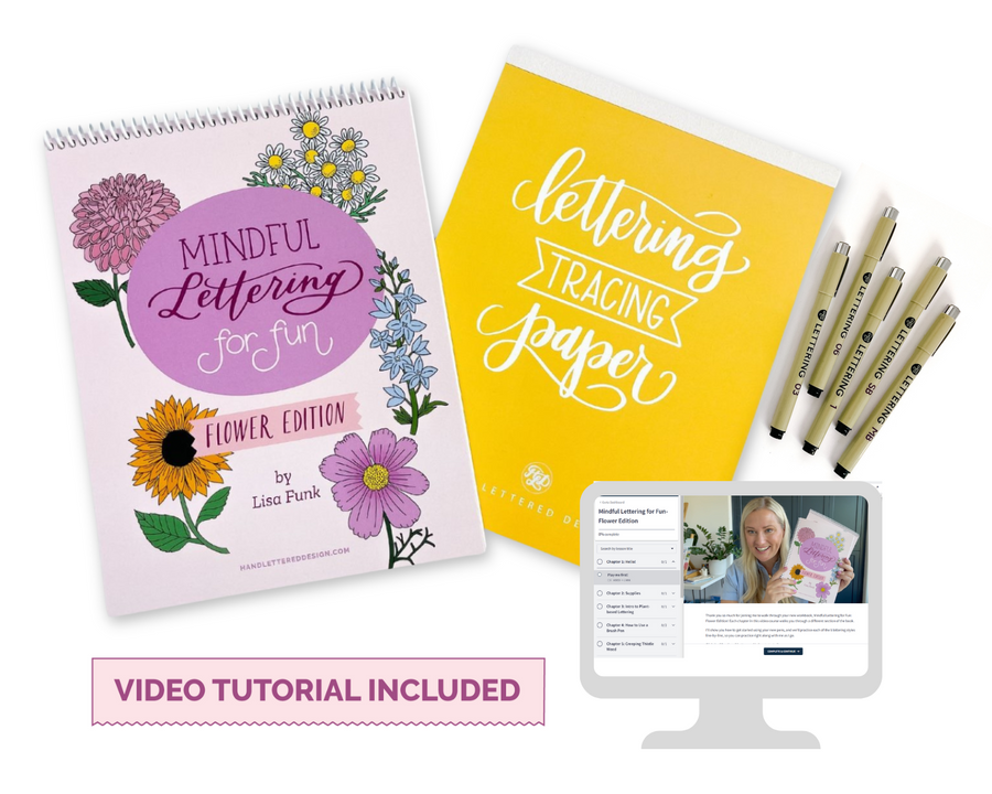 Mindful Lettering for Fun Kit: Flower Edition