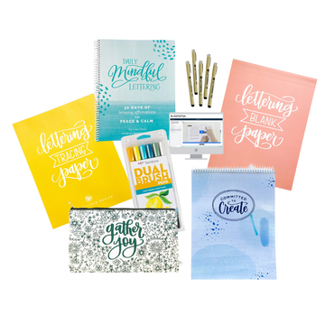Daily Mindful Lettering Kit: Peace & Calm - Black Friday Bundle