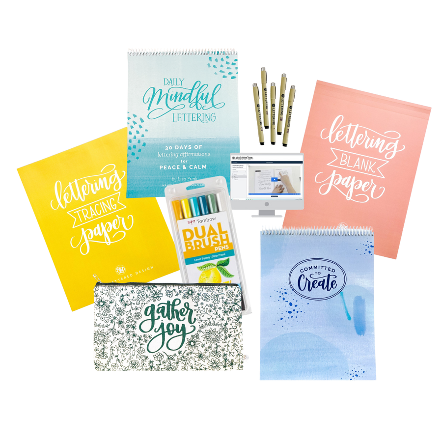Daily Mindful Lettering Kit: Peace & Calm - Black Friday Bundle
