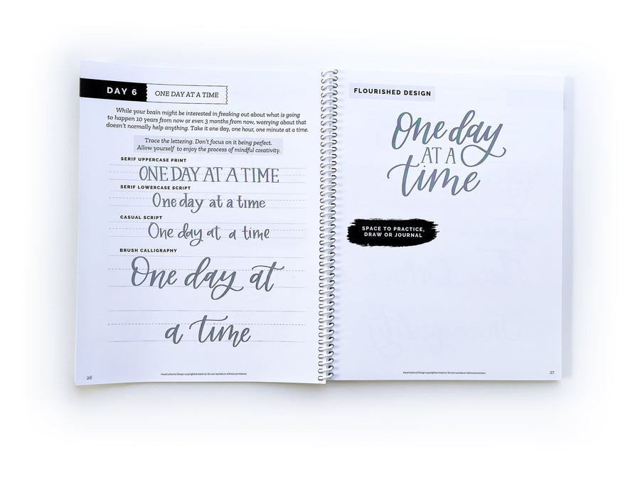 Daily Mindful Lettering Kit: Peace & Calm