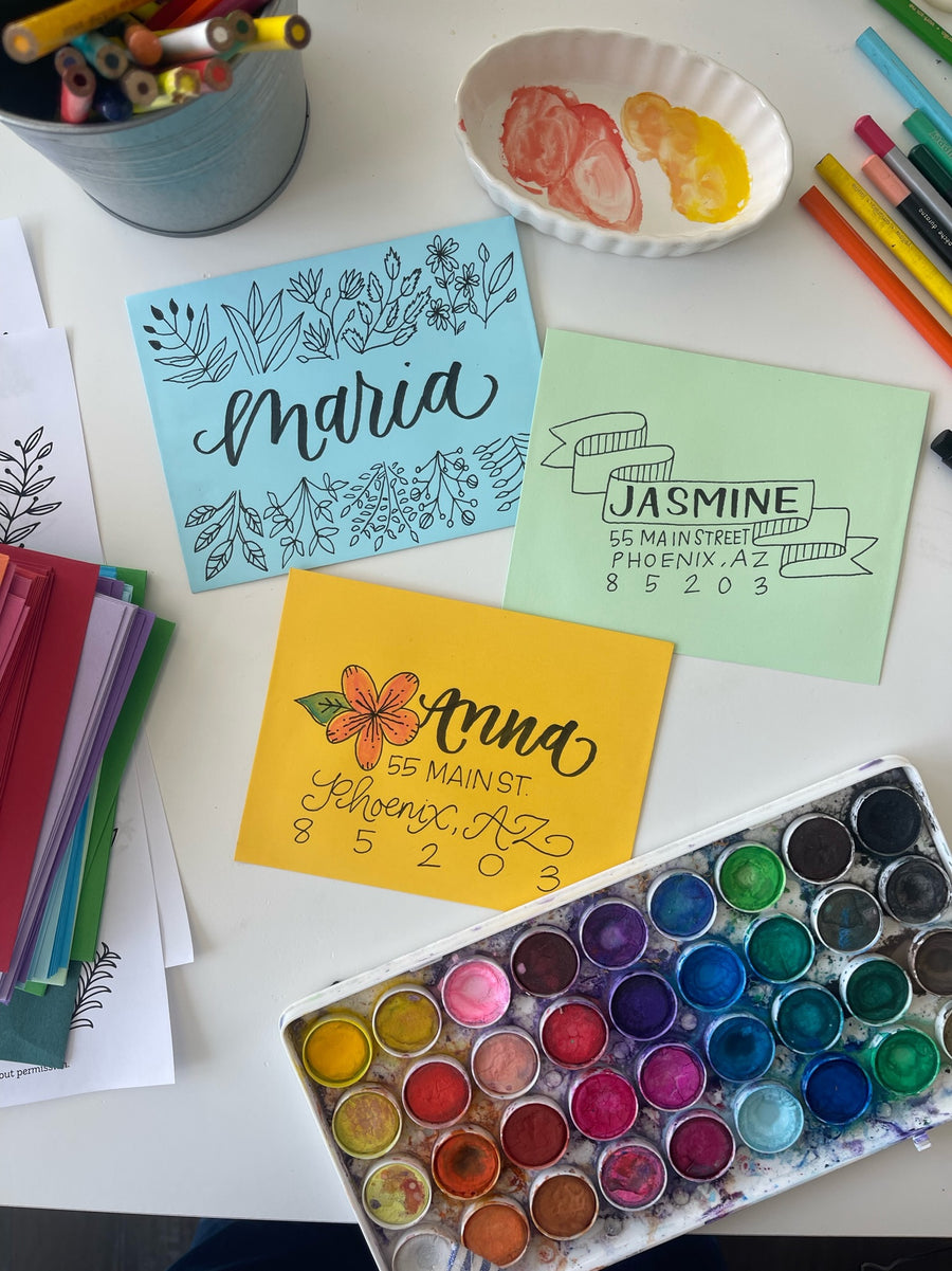 Card Making Kit - Blank Cards & Pens – Hand Lettered Design