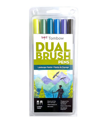 Landscape 6-pack - Dual Brush Pens