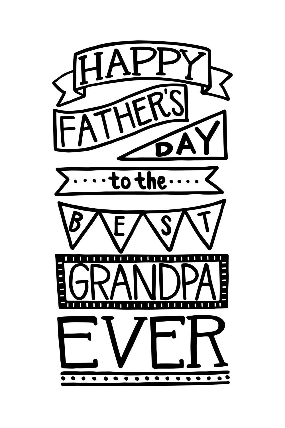 INSTANT DIGITAL DOWNLOAD-Grandpa Gift Happy Father's Day to the Best Grandpa Ever 24"x36" (or smaller) Printable Poster Father's Day decor