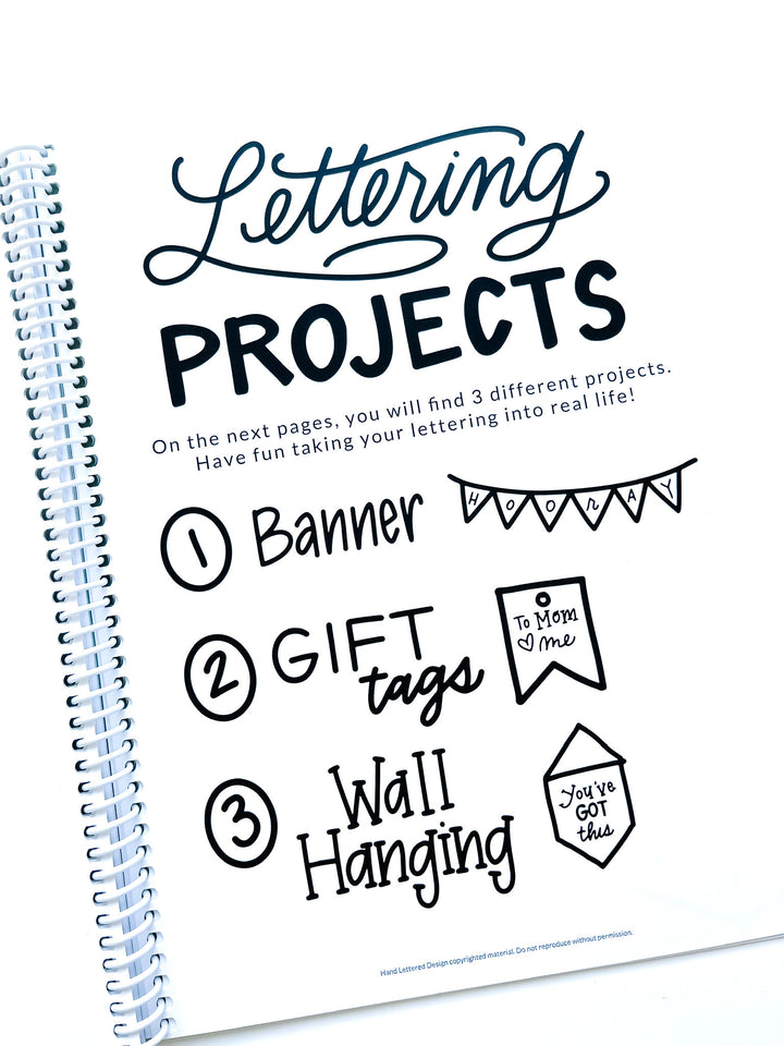kids lettering projects banner gift tags wall hanging