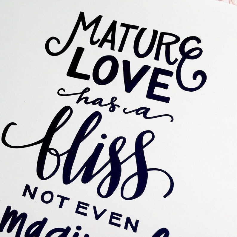 Mature Love has a Bliss - Digital Download