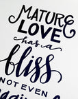 Mature Love has a Bliss - Digital Download