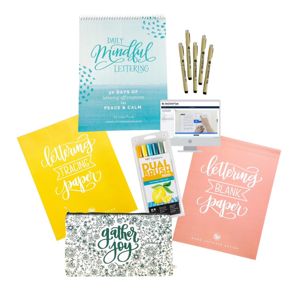 Daily Mindful Lettering Kit: Peace & Calm - Limited Time Bundle