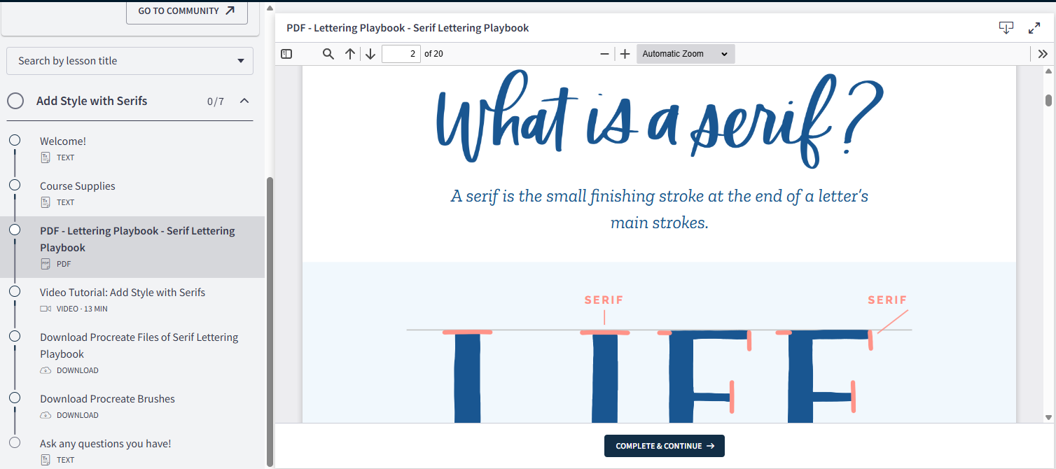 Add Style with Serifs