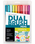 Tropical 10-pack - Dual Brush Pens