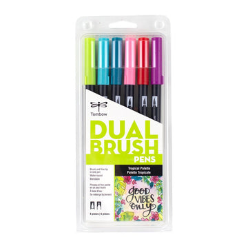 Tropical 6-pack - Dual Brush Pens