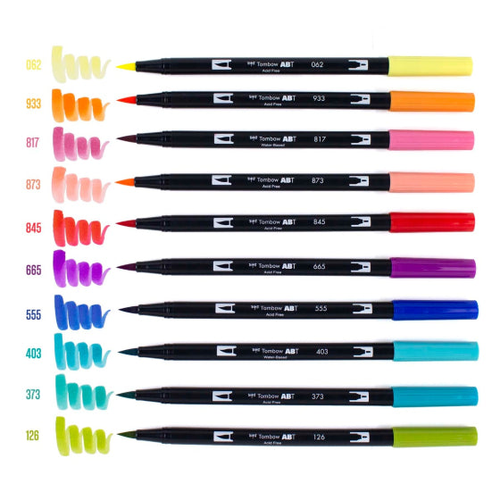 Retro 10-Pack - Dual Brush Pens