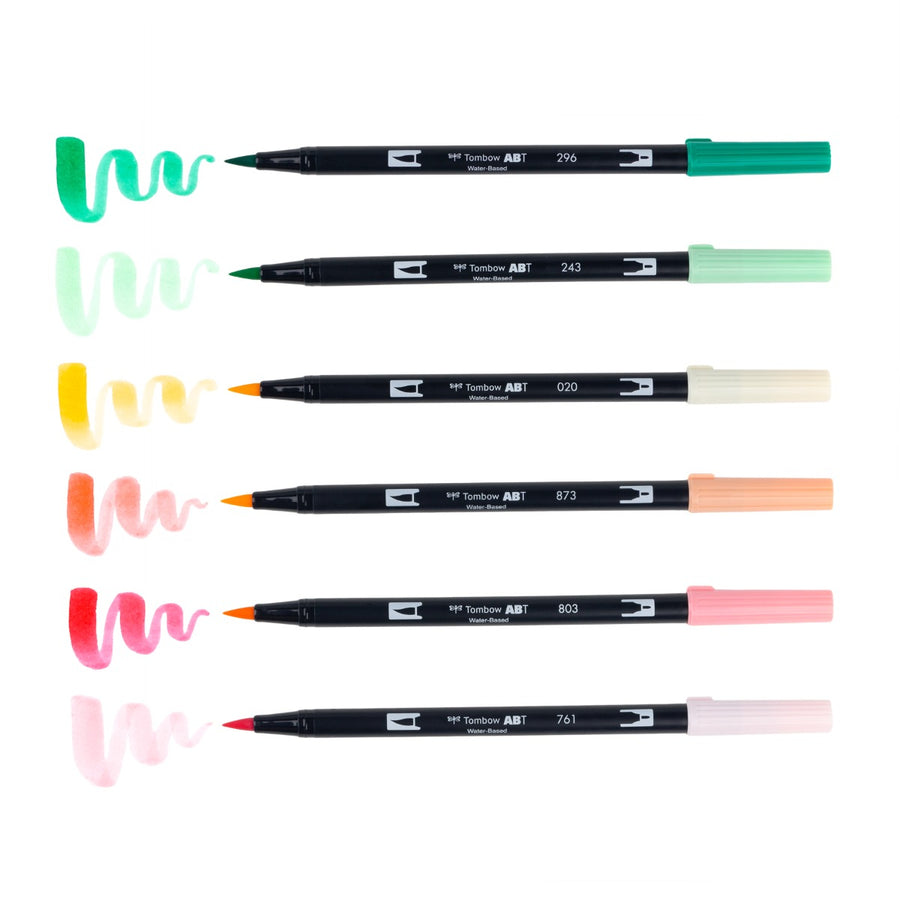 Just Peachy 6-Pack - Dual Brush Pens