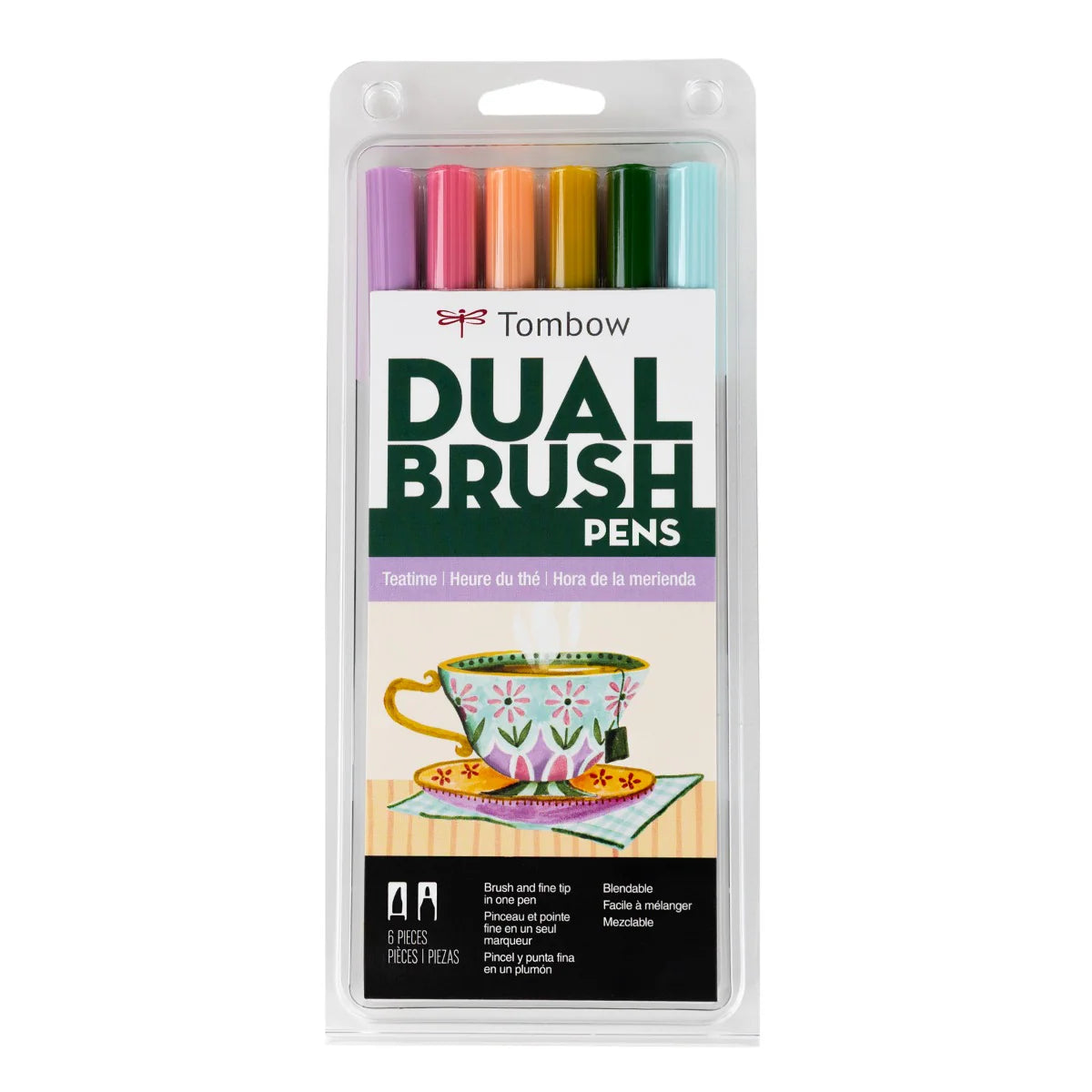 Teatime 6-pack - Dual Brush Pens