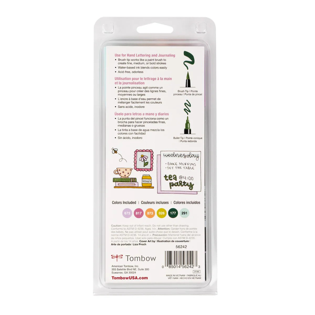 Teatime 6-pack - Dual Brush Pens