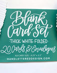 Blank Card Set - 20 Cards and Envelopes Size A2