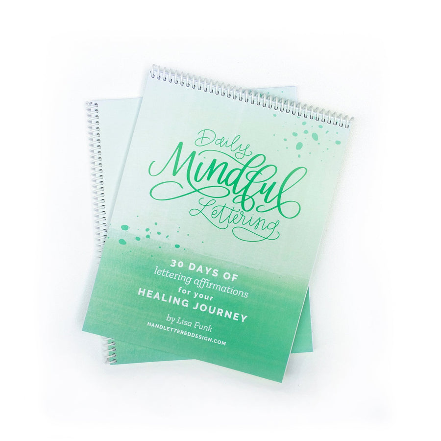daily mindful lettering book: cursive handwriting workbook for