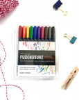 Fudenosuke Brush Pen Color Set - Pack of 10