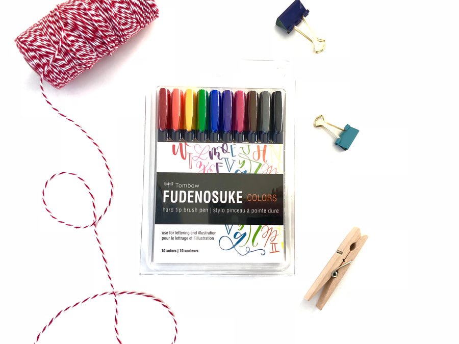 Fudenosuke Brush Pen Color Set - Pack of 10
