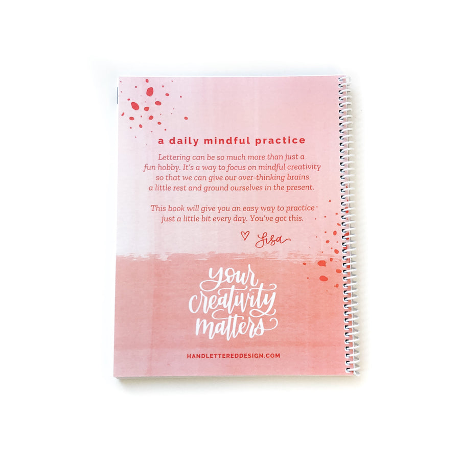 Daily Mindful Lettering Book: Live With Love