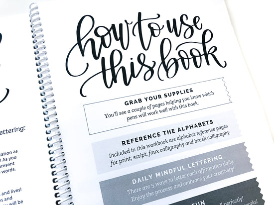 Daily Mindful Lettering Kit: Live With Love – Hand Lettered Design