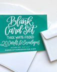 Blank Card Set - 20 Cards and Envelopes Size A2